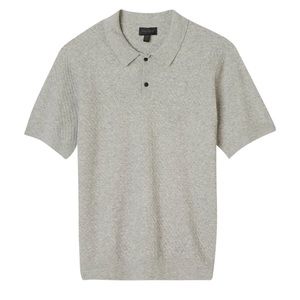 Maraschino Textured Pullover Sweater Polo